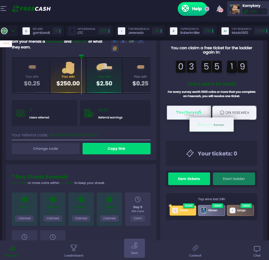 How to easily earn $1 and get bonuses on&nbsp;Freecash.com